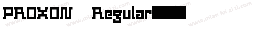 PROXON Regular字体转换